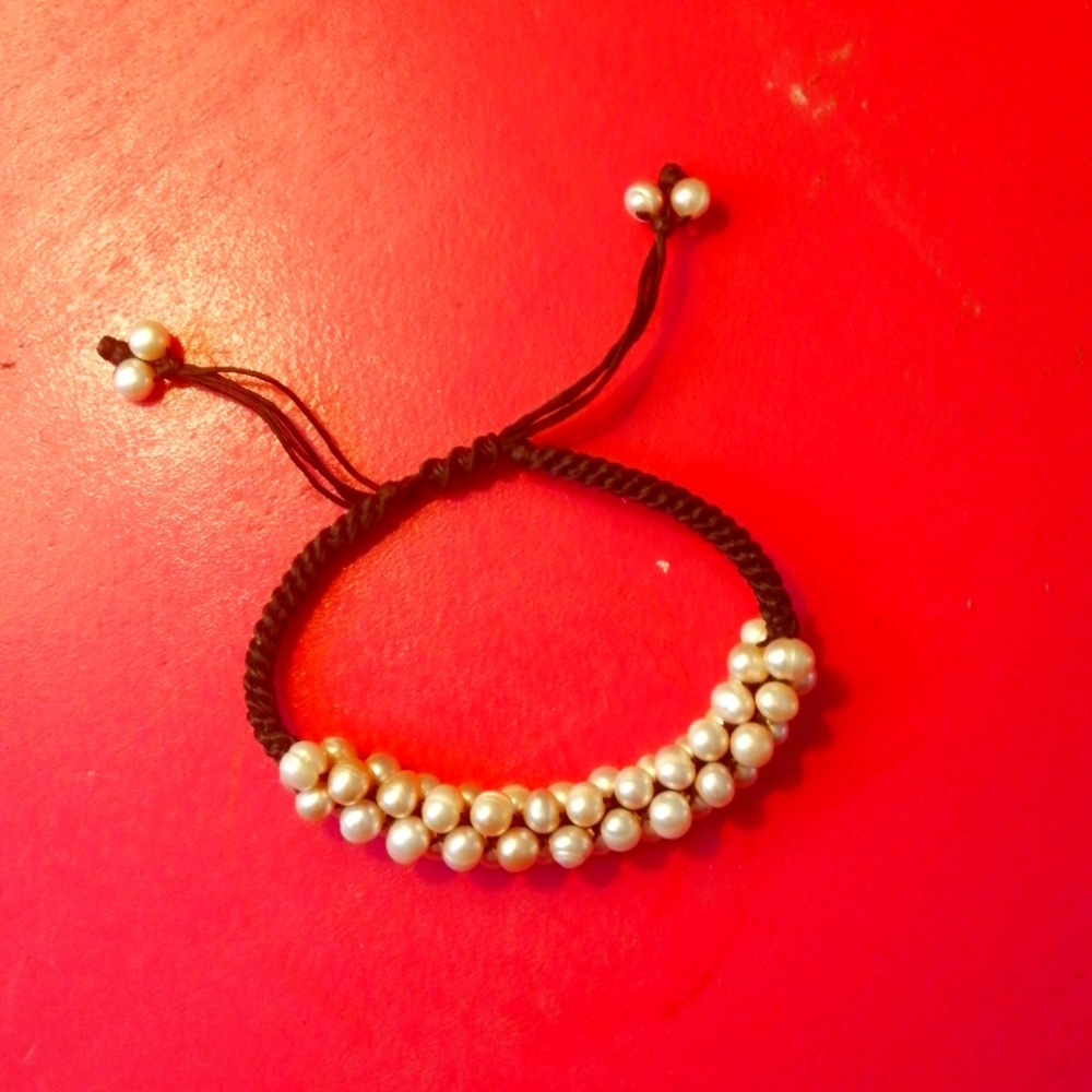 Real pink pearl Bracelet